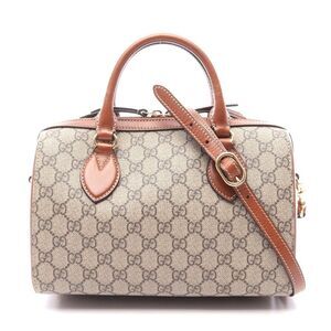 Gucci GG Supreme Handbag Leather PVC Canvas